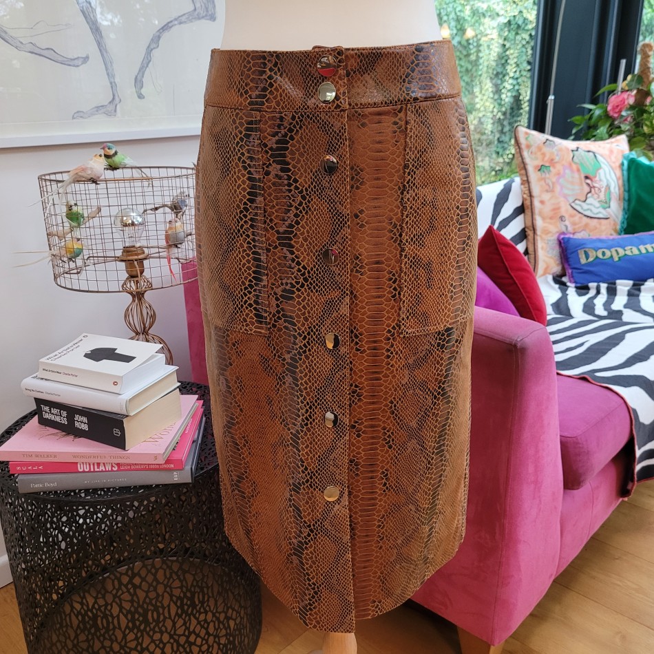 Snake Print Skirt