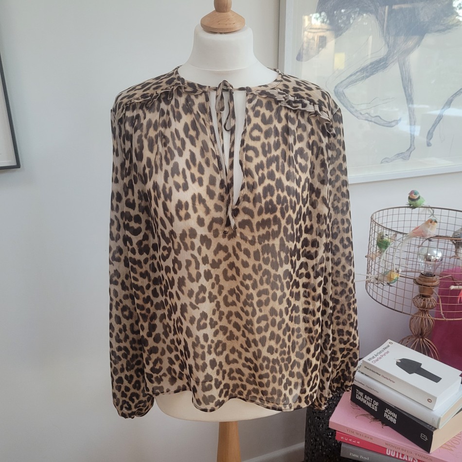 Leopard Chiffon Blouse
