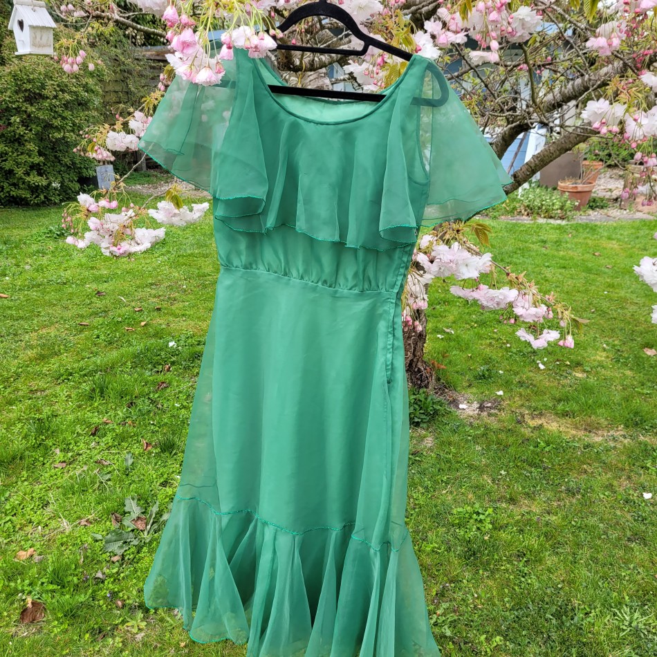 Vintage Green Sparkly Dress