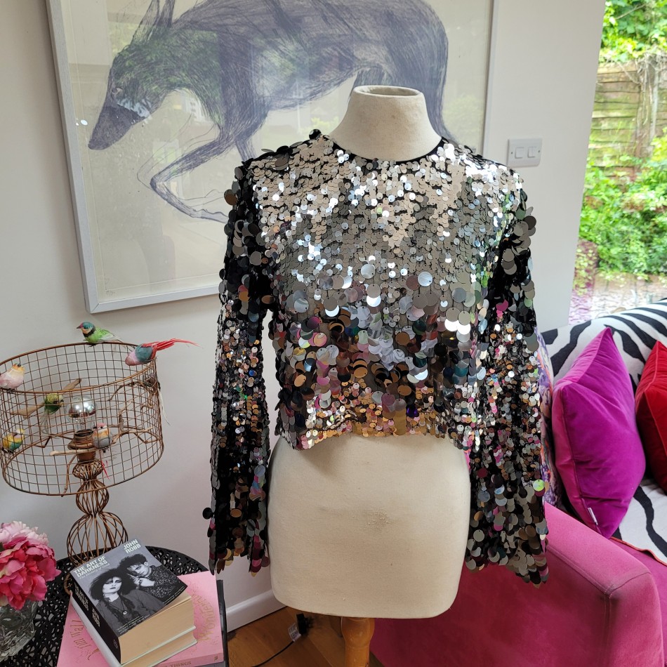 Silver Metallic Top