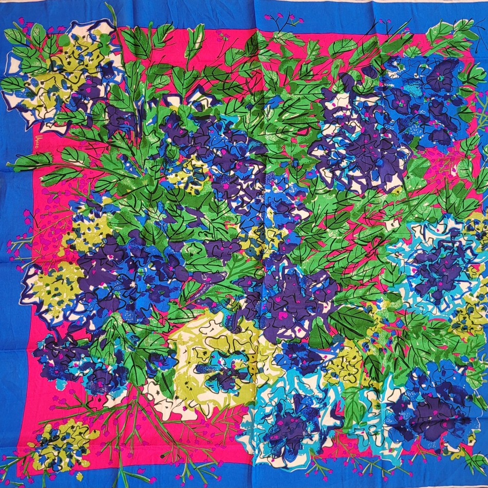 Vera Neumann Floral Silk Scarf