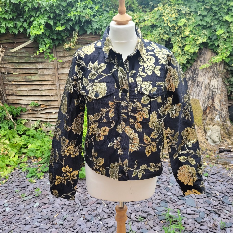 Black and Gold Brocade Jacket