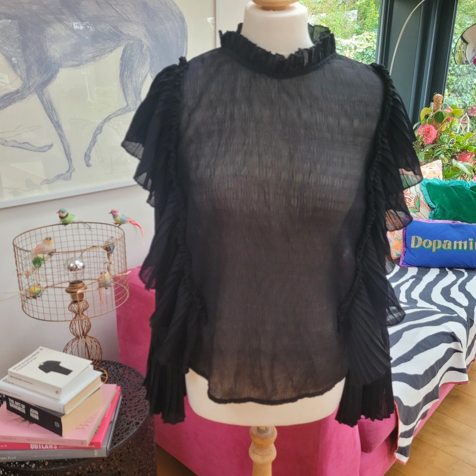 Black High Neck Blouse