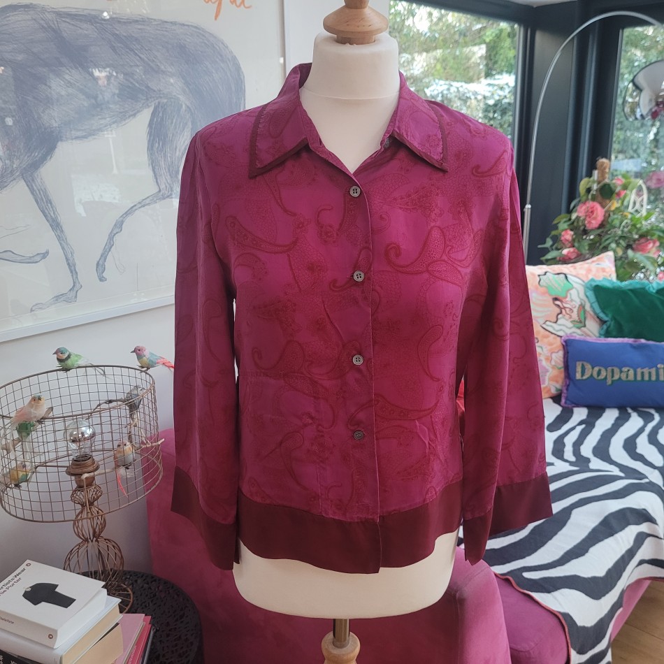 Magenta Paisley Blouse