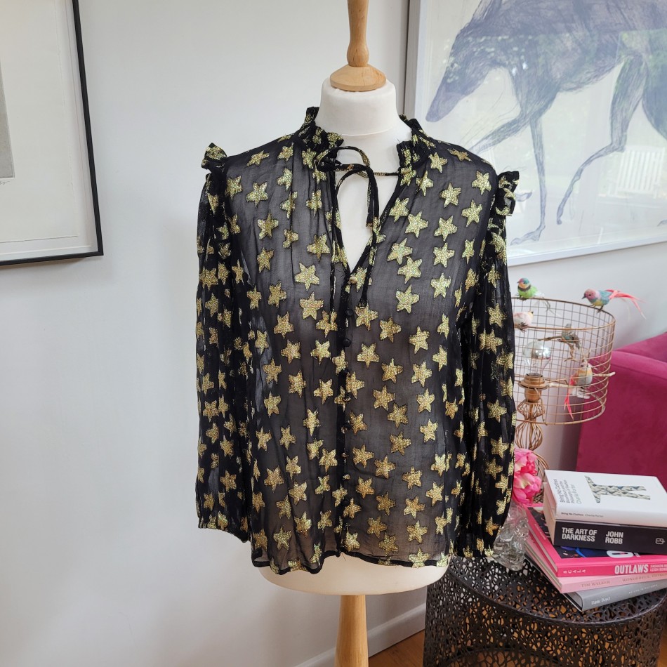 Black and Gold Blouse