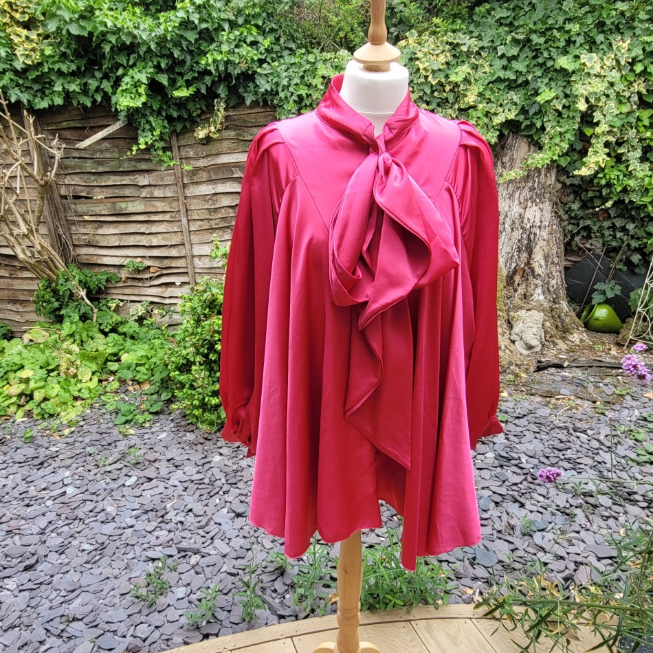 Pink Pussy Bow Blouse