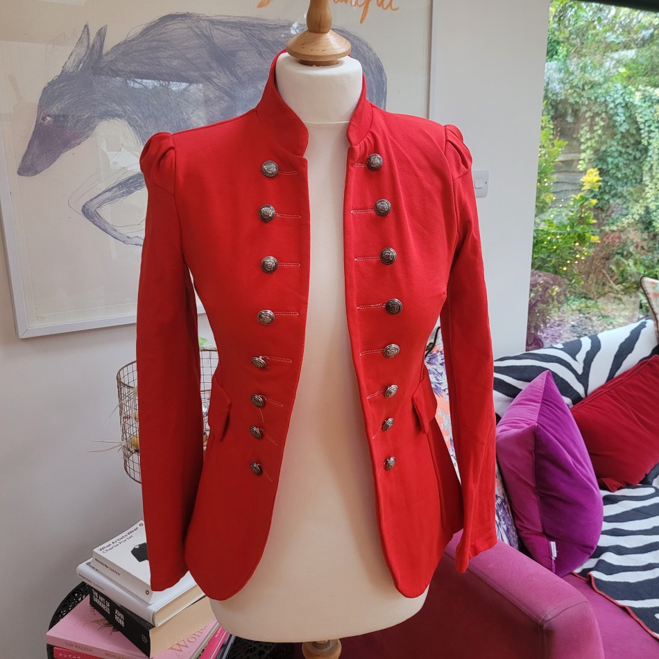 Red Miitary Style Jacket