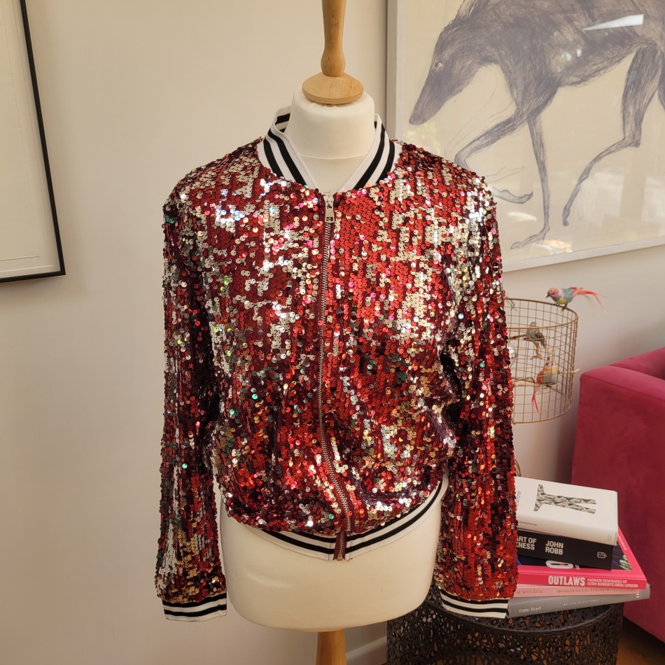 Red and Silver Bomber