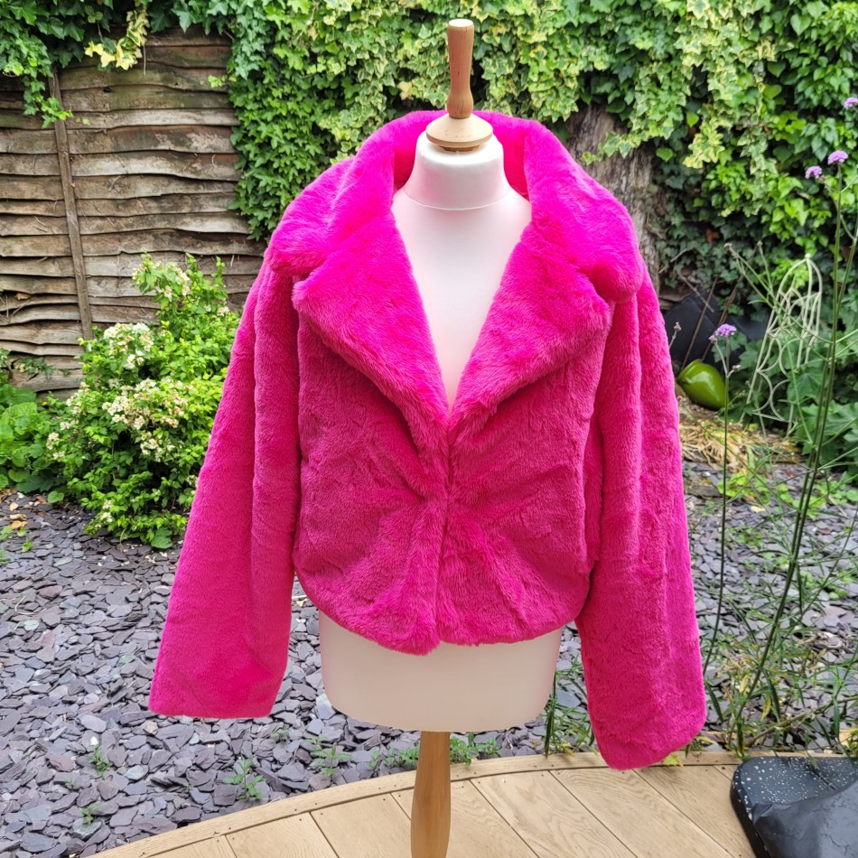 Hot Pink Faux Fur Jacket