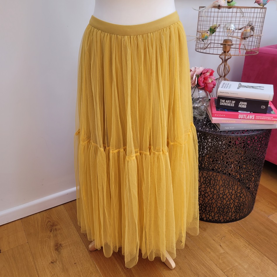 Mustard Yellow Tulle Skirt
