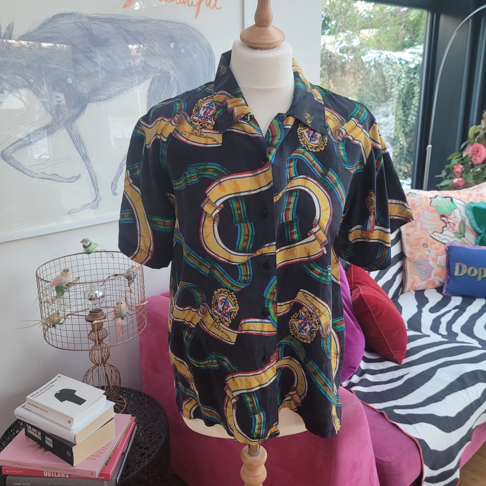 Versace Style Silk Blouse