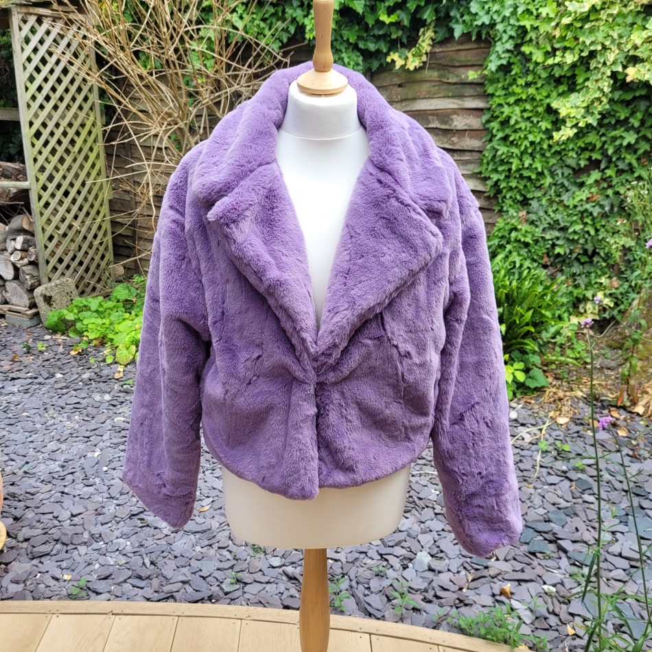 Purple Faux Fur Jacket