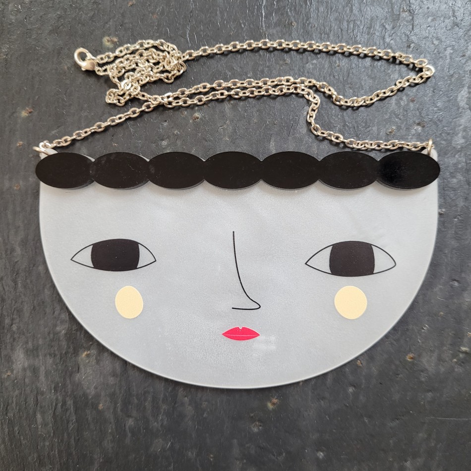 Acrylic Face Necklace