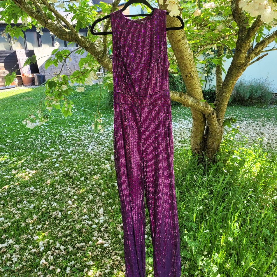 Purple Sequin Jumpsuit