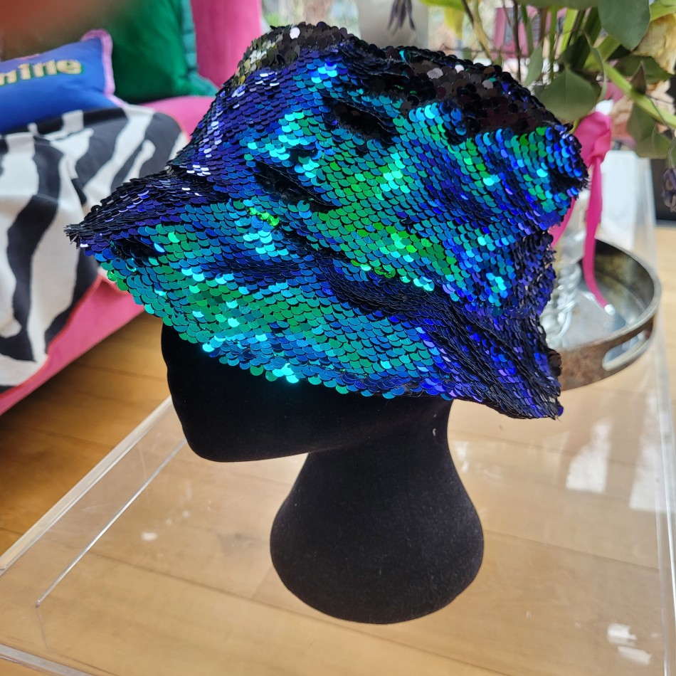 Green Sequin Bucket Hat
