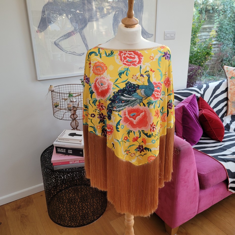 Yellow Tassel Poncho