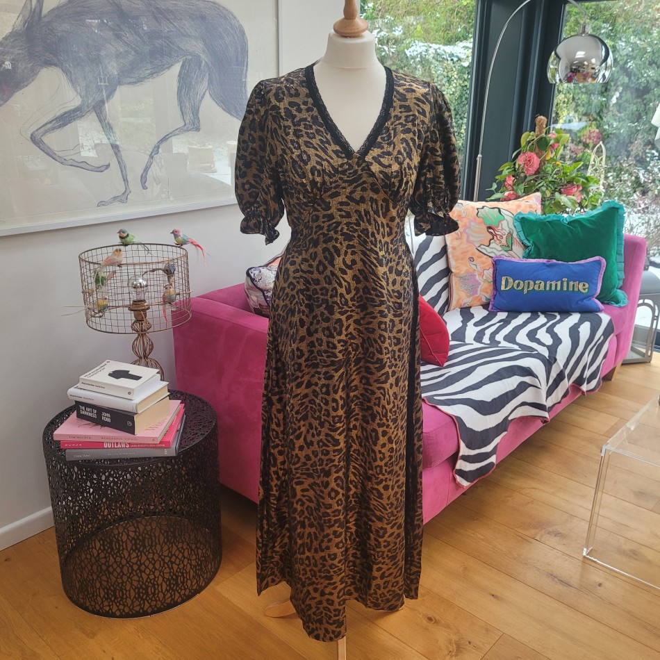 Black and Gold Leopard Dress