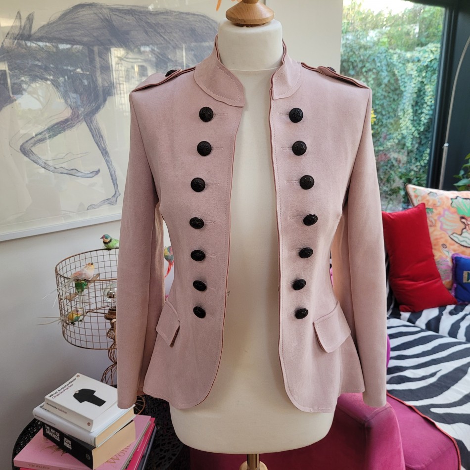 Pink Military Jacket
