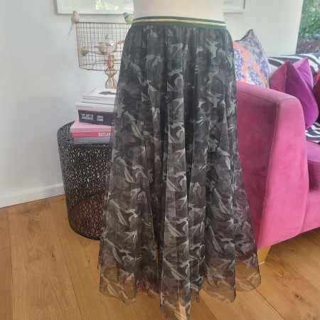 Camo Print Tulle Skirt
