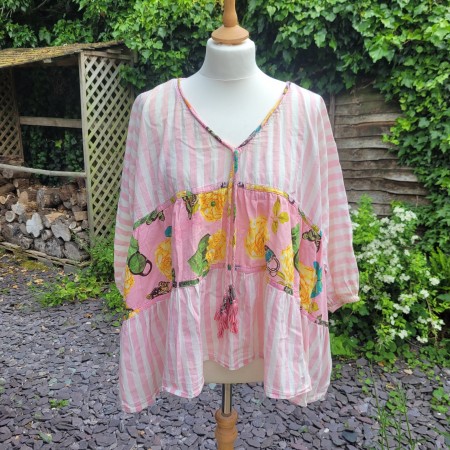Boho Candy Stripe Smock