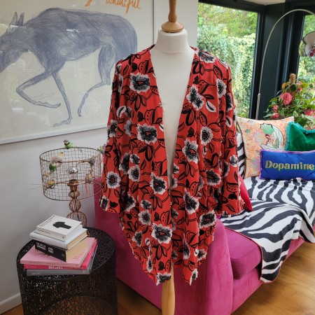 Flower Applique Kimono