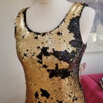 Gold Black Sequin Dress