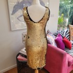 Gold Black Sequin Dress