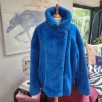 Blue Faux Fur Jacket