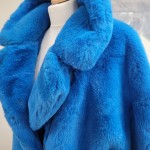 Blue Faux Fur Jacket
