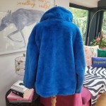 Blue Faux Fur Jacket
