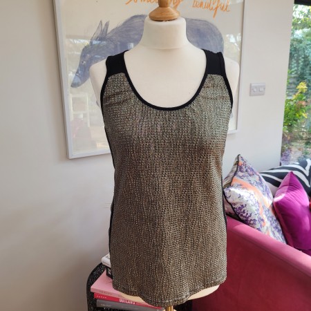 Gold Sleeveless Top