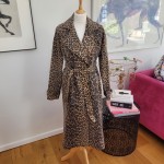 Denim Leopard Trench Coat