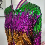 Purple Sequin Bomber