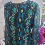 Snake Print Silk Top