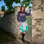 Newspaper Print Skirt