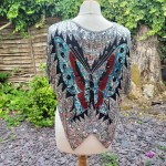 Vintage Silk Butterfly Top