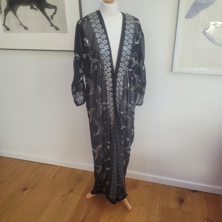 Sheer Black and Silver Kimono