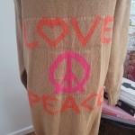 Love and Peace Cardigan Beige