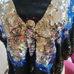 Vintage Butterfly Sequin Top