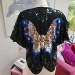 Vintage Butterfly Sequin Top