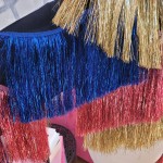 Gold Pink and Blue Tinsel Jumper