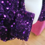 Purple Sequin Batwing Top