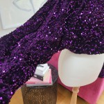 Purple Sequin Batwing Top