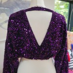 Purple Sequin Batwing Top