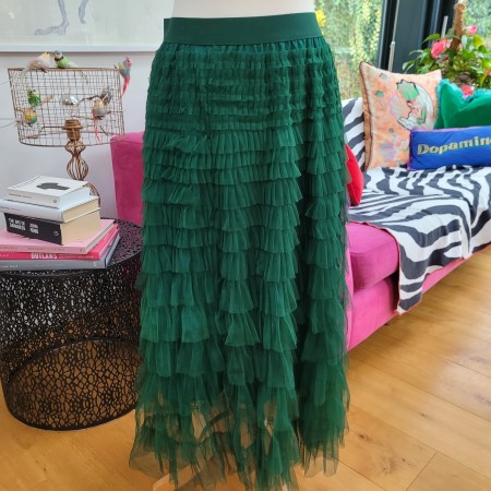 Dark Green Tulle Skirt