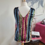 Striped Sequin Top