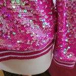Pink Sequin Bomber