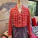 Plaid Cropped Upcycled Jacket