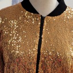Gold Sequin Bomber