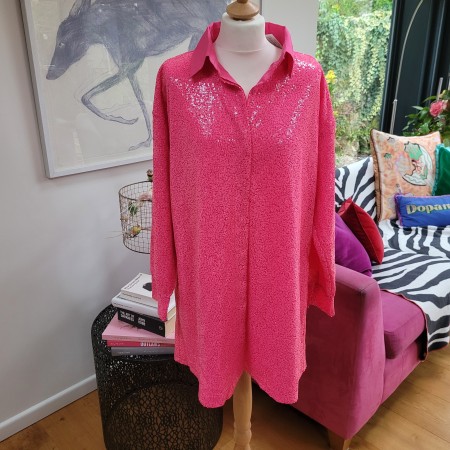 Pink Sequin Blouse